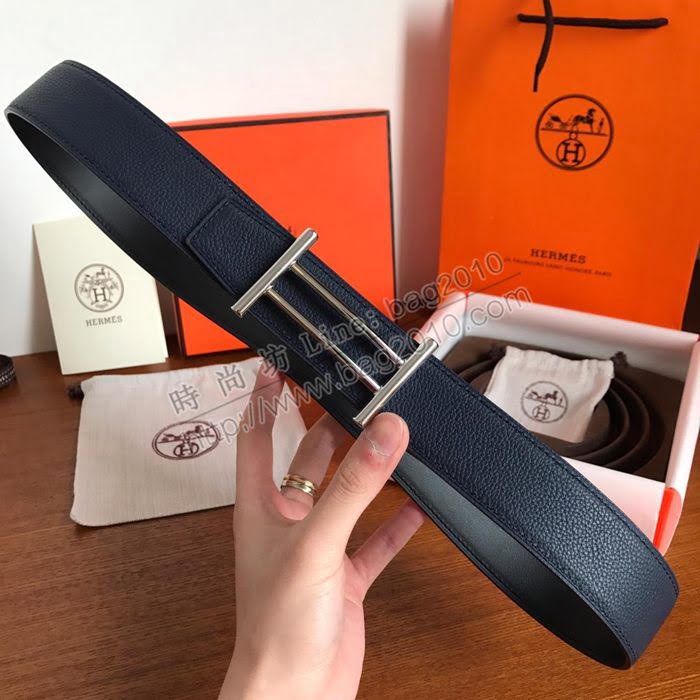 HERMES皮帶 官網同步 雙面小牛皮腰帶 愛馬仕雙面男皮帶  hgh1960